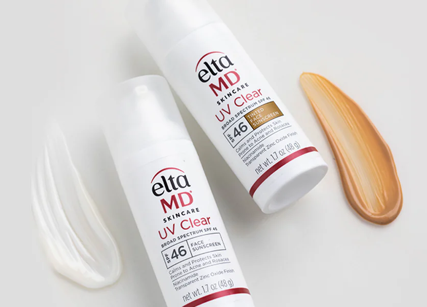 Applying EltaMD skincare